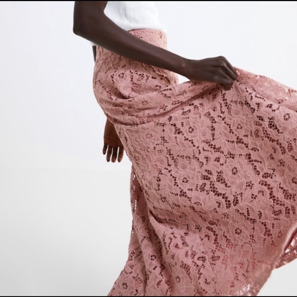 ❤️❤️ZARA LACE MIDI SKIRT - Picture 6 of 8